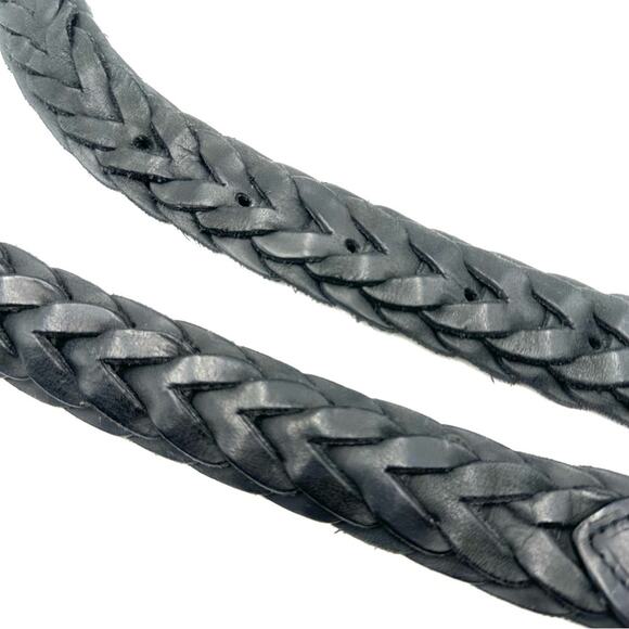 HARLEY DAVIDSON men's black leather belt - buckle with HD logo - Picture 7 of 9